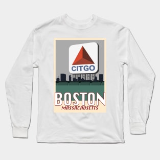 Boston Travel Poster 2 Long Sleeve T-Shirt